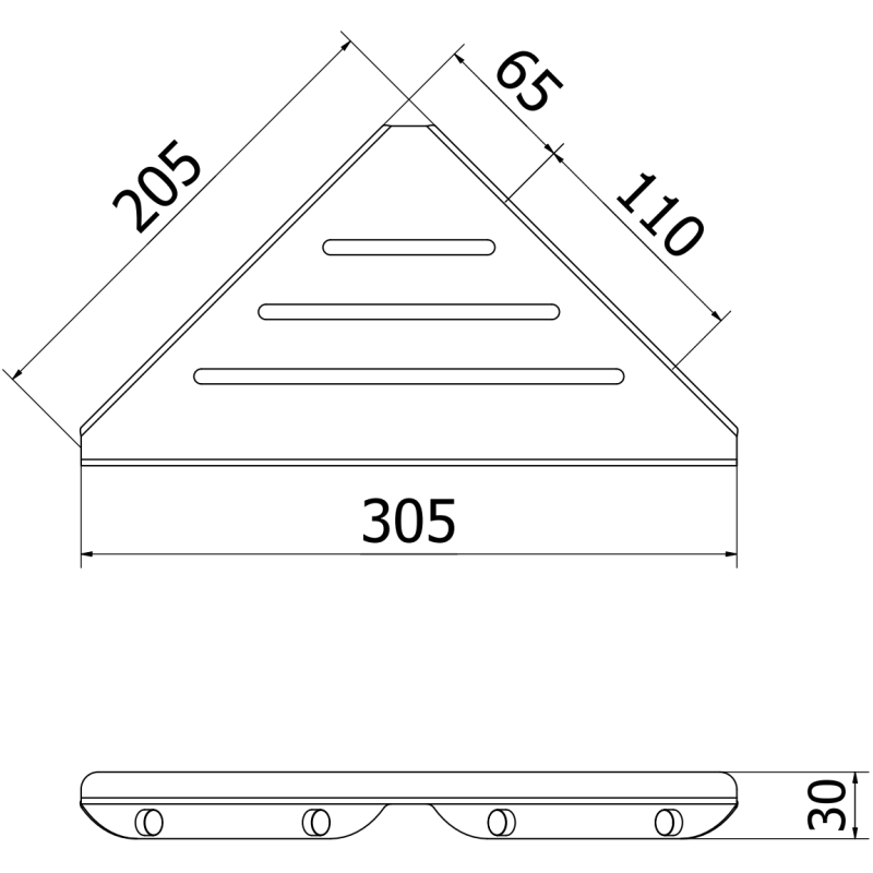Mexen Diva-C stūra vannas istabas groziņš, hroms - 70A8528-00
