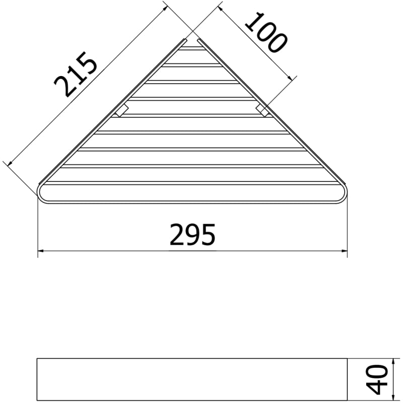 Mexen Evos-C panier de salle de bains d'angle, cuivre brossé - 70A8514-65