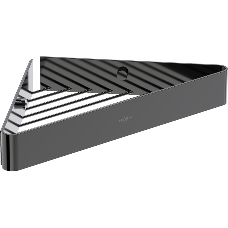 Mexen Evos-C cestino angolare da bagno, black chrome - 70A8514-73