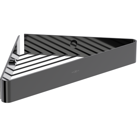 Mexen Evos-C cesto de canto de casa de banho, black chrome - 70A8514-73