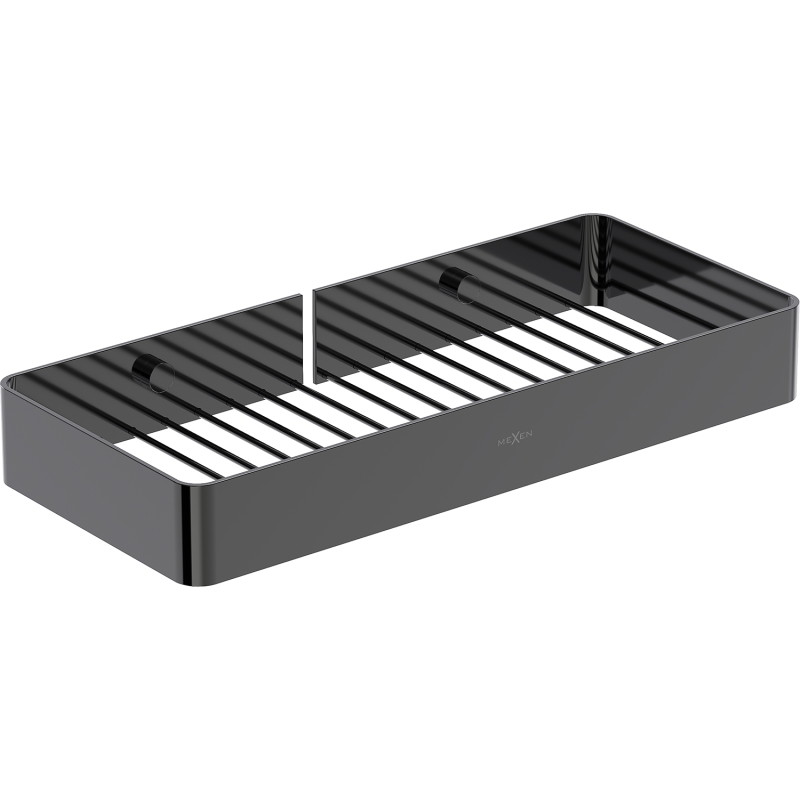 Mexen Evos-L cestino da bagno, cromo nero - 70A8714-73