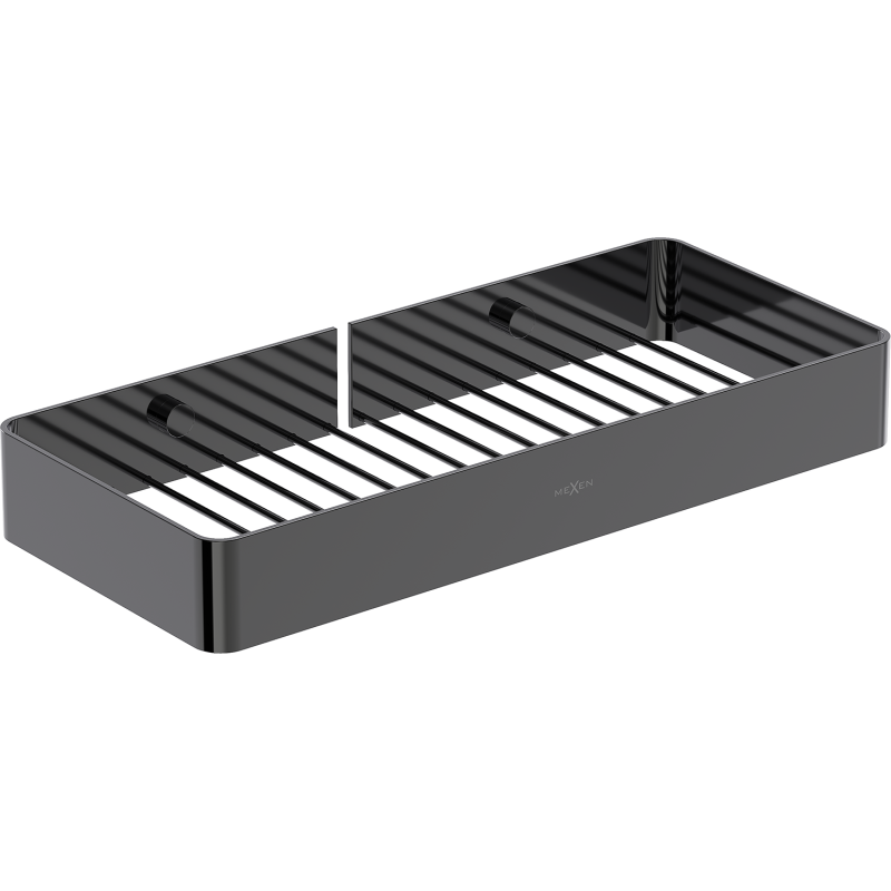 Mexen Evos-L koszyk łazienkowy, black chrome - 70A8714-73