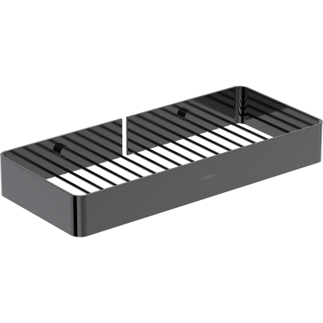 Mexen Evos-L koszyk łazienkowy, black chrome - 70A8714-73