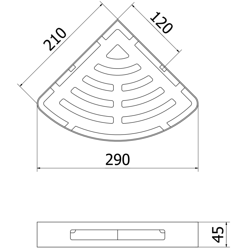 Mexen Laxo-C koszyk łazienkowy narożny, biały - 70A8513-20