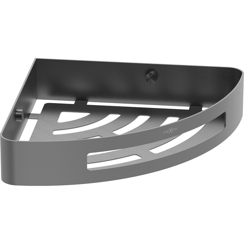 Mexen Laxo-C hörnbadkorg, borstat gun gray - 70A8513-66