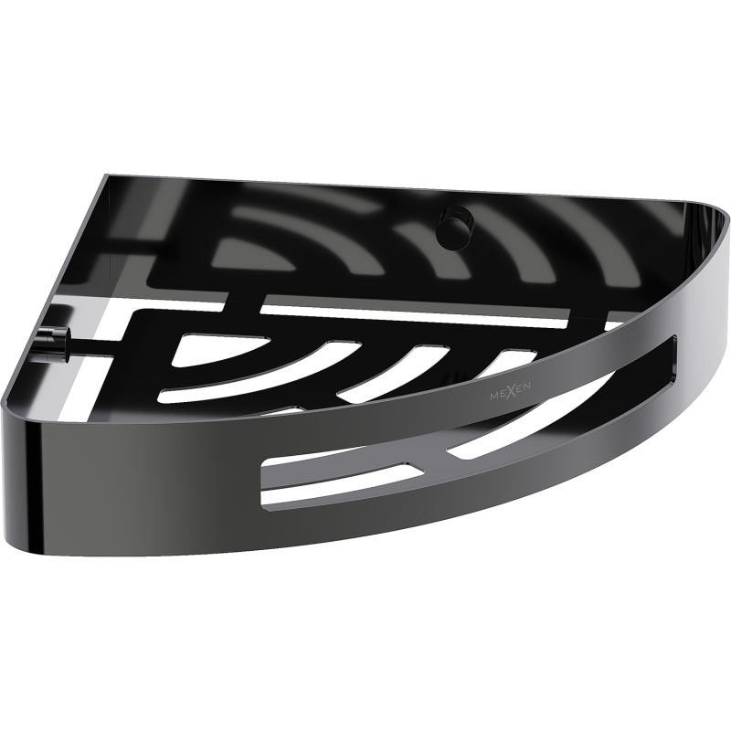 Mexen Laxo-C stūra vannas istabas grozs, melna hroma - 70A8513-73