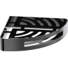 Mexen Laxo-C koszyk łazienkowy narożny, black chrome - 70A8513-73