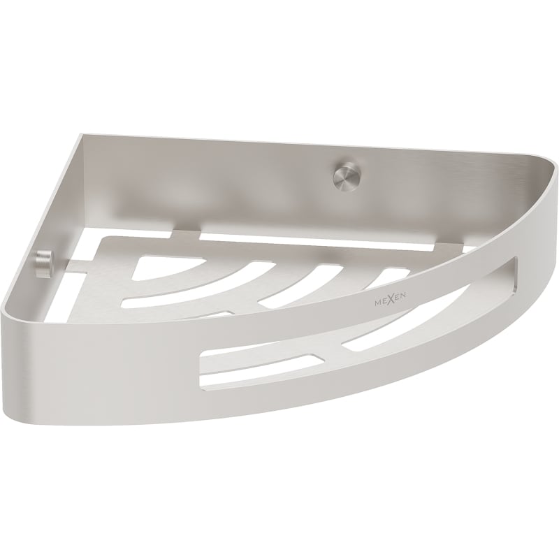 Mexen Laxo-C hoek badkamermand, geborsteld nikkel - 70A8513-97