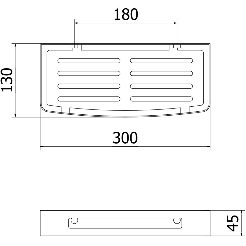 Mexen Laxo-L cesta de baño, cromo - 70A8713-00