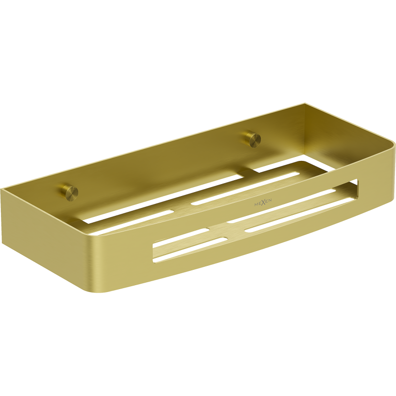 Mexen Laxo-L koszyk łazienkowy, złoty szczotkowany - 70A8713-55