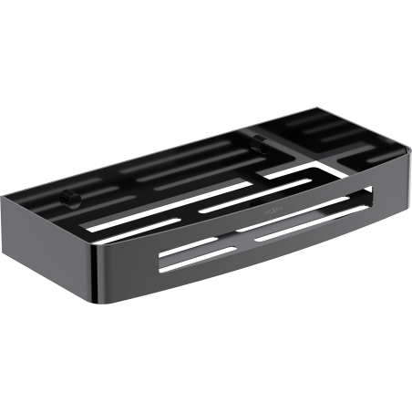 Mexen Laxo-L koszyk łazienkowy, black chrome - 70A8713-73