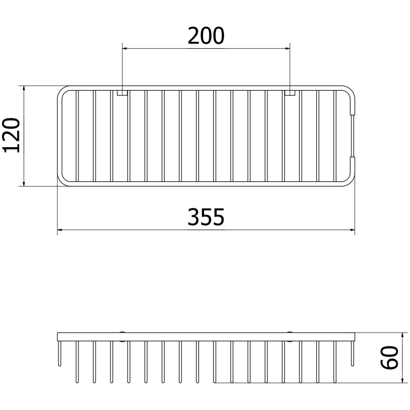 Mexen Uni-L koszyk łazienkowy, chrom - 70A8719-00