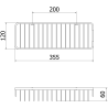 Mexen Uni-L Badezimmerkorb, gold - 70A8719-50