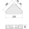 Mexen Uni-T koszyk łazienkowy narożny, złoty - 70A8520-50