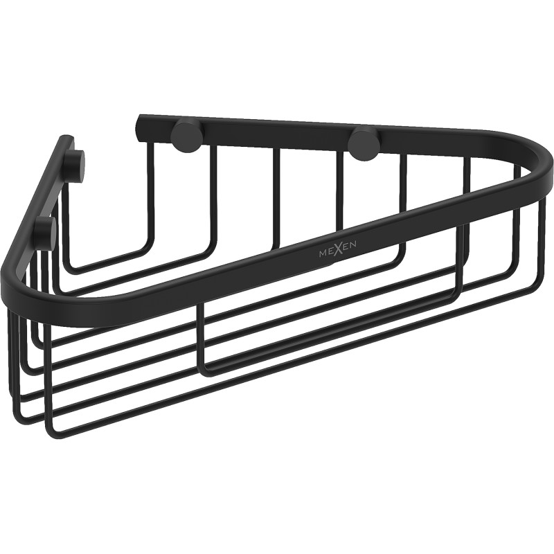 Mexen Uni-T cesta de baño de esquina, negro - 70A8520-70