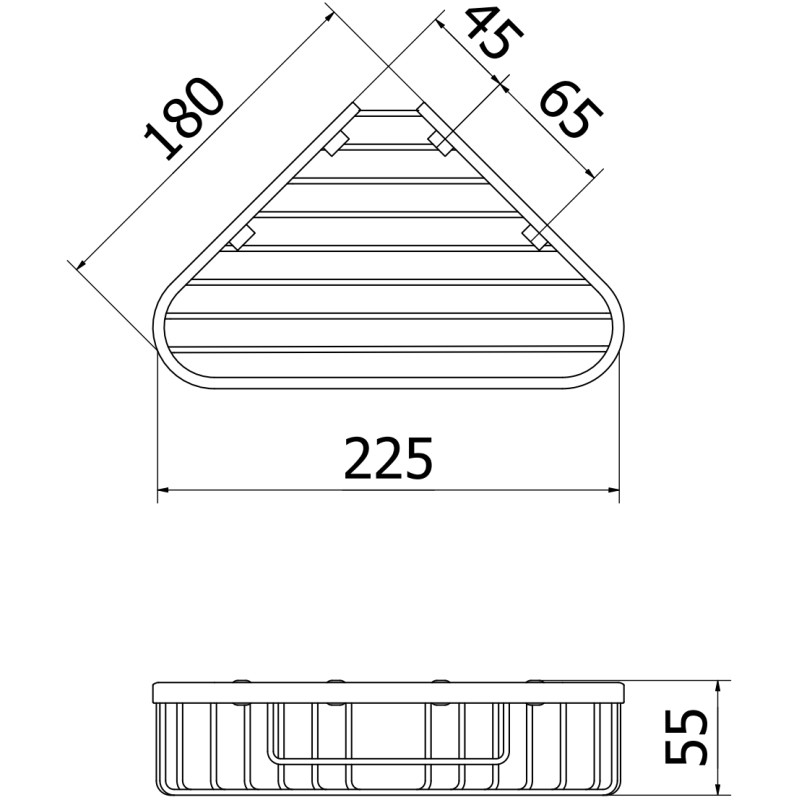 Mexen Uni-T kulmakylpyhuonekorin, musta - 70A8520-70