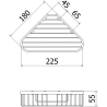 Mexen Uni-T koszyk łazienkowy narożny, czarny - 70A8520-70