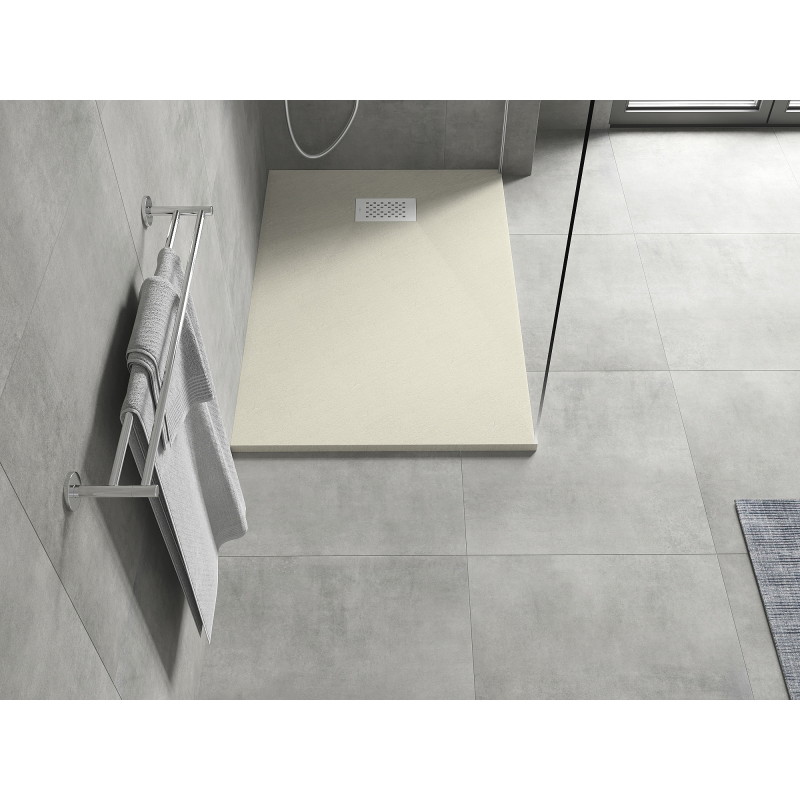 Mexen Hugo plato de ducha rectangular SMC 120 x 90 cm, beige, cubierta blanca - 42699012-W