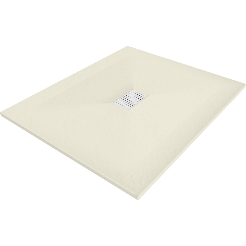 Mexen Hugo brodzik prostokątny SMC 120 x 100 cm, beżowy, maskownica biała - 42691012-W