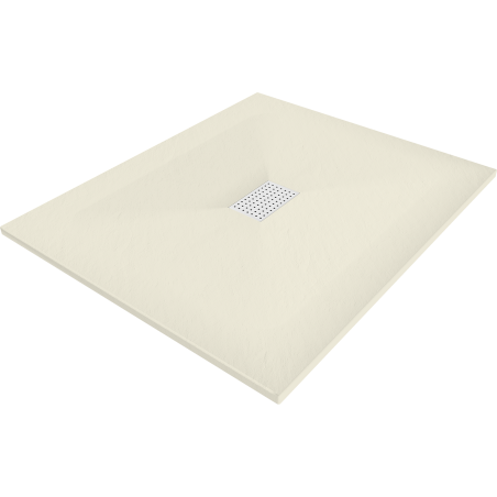 Mexen Hugo plato de ducha rectangular SMC 120 x 80 cm, piedra blanca - 42158012