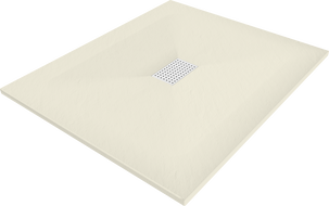 Mexen Hugo plato de ducha rectangular SMC 120 x 100 cm, beige, cubierta blanca - 42691012-W