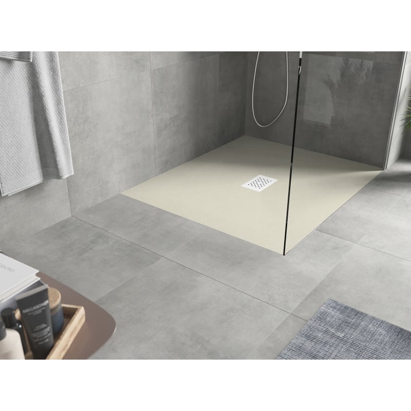 Mexen Hugo base de duche retangular SMC 120 x 80 cm, pedra branca - 42158012