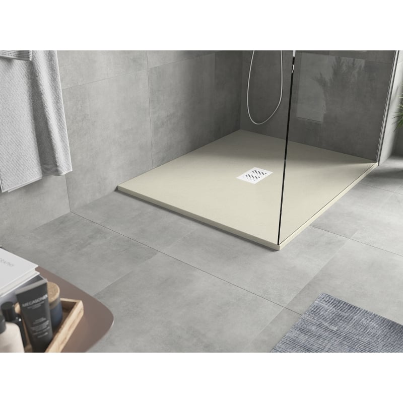 Mexen Hugo base de duche retangular SMC 120 x 80 cm, pedra branca - 42158012