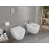 Mexen Carmen Rimless WC pott koos aeglaselt sulguva slim-seeria kaanega, duroplast, valge läige - 30880500