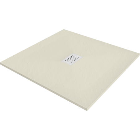 Mexen Hugo vierkante douchebak SMC 100 x 100 cm, beige, witte afdekking - 42691010-W