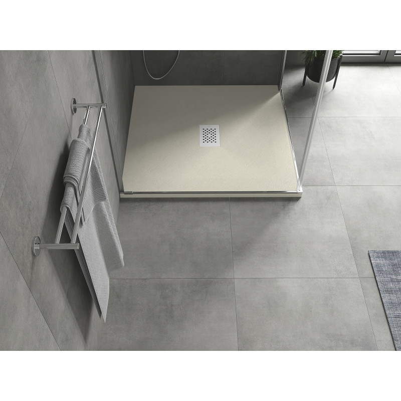 Mexen Hugo vierkante douchebak SMC 100 x 100 cm, beige, witte afdekking - 42691010-W