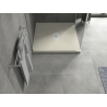 Mexen Hugo vierkante douchebak SMC 100 x 100 cm, beige, witte afdekking - 42691010-W