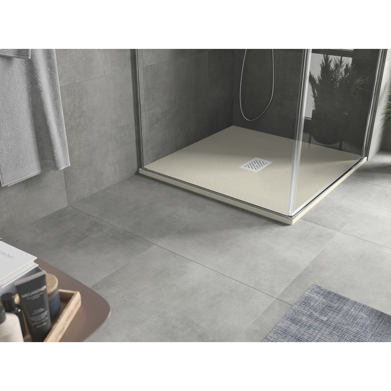 Mexen Hugo vierkante douchebak SMC 100 x 100 cm, beige, witte afdekking - 42691010-W