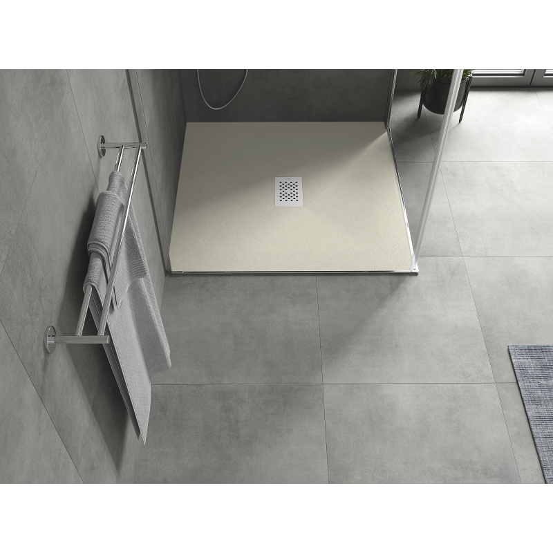 Mexen Hugo kvadrātveida dušas paliktnis SMC 80 x 80 cm, bēšs, balta pārklājums - 42698080-W