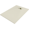 Mexen Hugo rectangular SMC shower tray 100 x 70 cm, beige, gold cover - 42697010-G
