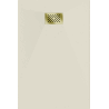 Mexen Hugo rectangular SMC shower tray 100 x 70 cm, beige, gold cover - 42697010-G