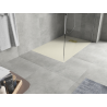 Mexen Hugo rectangular SMC shower tray 100 x 70 cm, beige, gold cover - 42697010-G