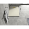 Mexen Hugo rectangular SMC shower tray 100 x 70 cm, beige, gold cover - 42697010-G