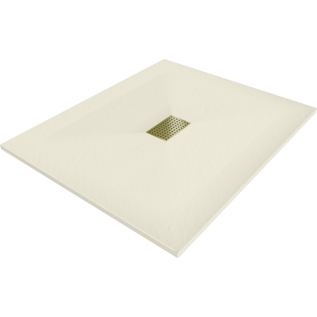 Mexen Hugo pravokutna tuš kada SMC 120 x 100 cm, bež, zlatna maska - 42691012-G