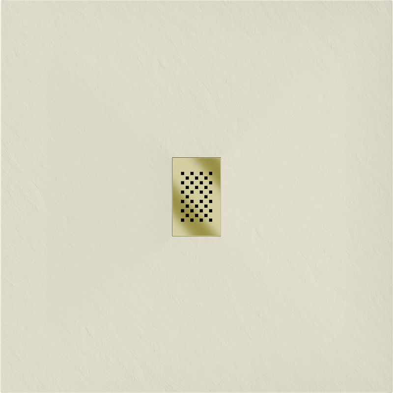 Mexen Hugo kvadrātveida dušas paliktnis SMC 100 x 100 cm, bēšs, pārklājums zelta - 42691010-G