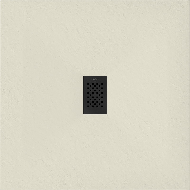 Mexen Hugo base de duche quadrada SMC 100 x 100 cm, bege, cobertura preta - 42691010-B