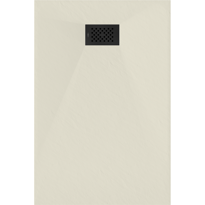 Mexen Hugo Taisnstūra dušas paliktnis SMC 120 x 70 cm, bēšs, melns vāks - 42697012-B