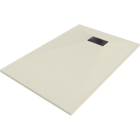 Mexen Hugo rectangular shower tray SMC 90 x 80 cm, beige, black cover - 42698090-B