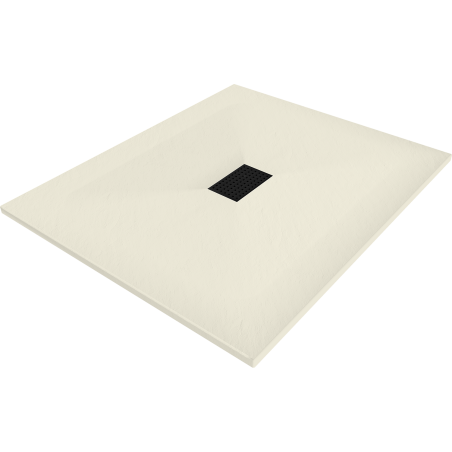 Mexen Hugo rectangular SMC shower tray 120 x 100 cm, beige, black cover - 42691012-B