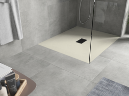 Mexen Hugo taisnstūra dušas paliktnis SMC 120 x 100 cm, bēšs, melns panelis - 42691012-B