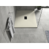 Mexen Hugo rectangular SMC shower tray 120 x 100 cm, beige, black cover - 42691012-B