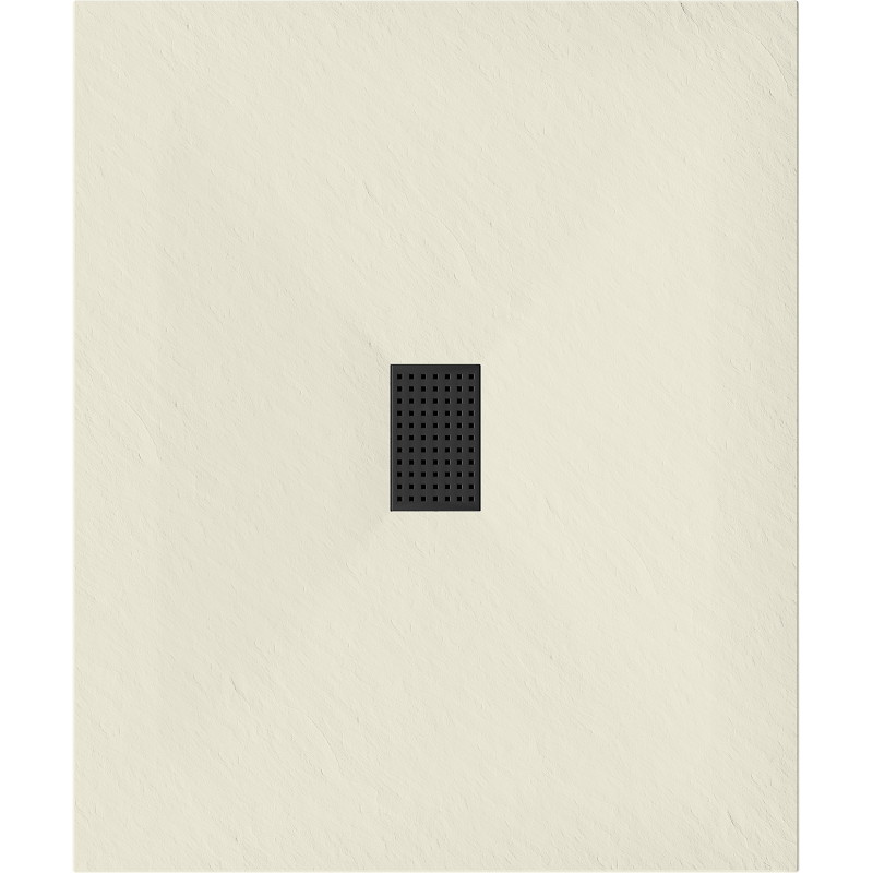 Mexen Hugo rectangular SMC shower tray 120 x 100 cm, beige, black cover - 42691012-B