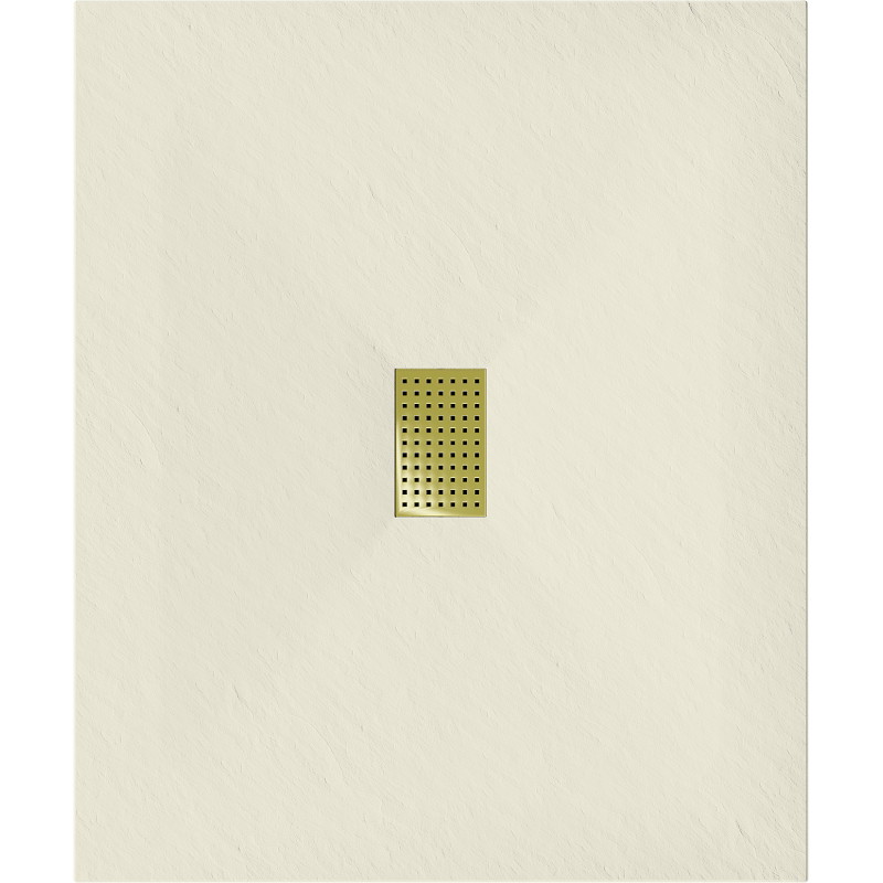 Mexen Hugo SMC ristkülikukujuline dušialus 120 x 100 cm, beež, kuldne kate - 42691012-G