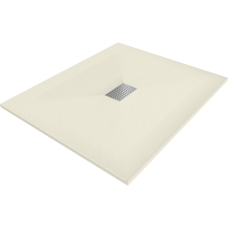 Mexen Hugo base de duche retangular SMC 120 x 100 cm, bege, grelha inox - 42691012-X