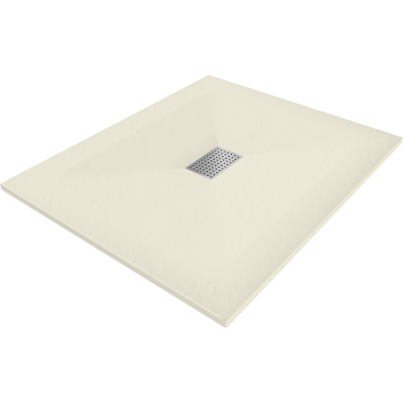 Mexen Hugo rectangular SMC shower tray 120 x 100 cm, beige, inox cover - 42691012-X