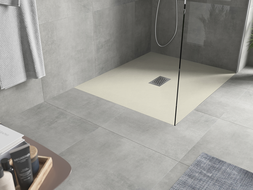 Mexen Hugo taisnstūrveida dušas paliktnis SMC 120 x 100 cm, bēšs, inox pārsegs - 42691012-X